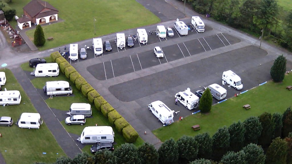 Hard standing area at Aird Donald Caravan Park, Stranraer.